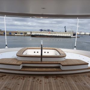 composite jacuzzi on the yacht